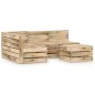 vidaXL Set Salotto da Giardino 5 pz in Legno di Pino Impregnato Verde vidaXL Set Salotto da Giardino 5 pz in Legno di Pino Impregnato Verde