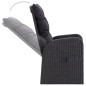 vidaXL Set Mobili da Pranzo per Giardino 7 pz Nero vidaXL Set Mobili da Pranzo per Giardino 7 pz Nero