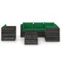 vidaXL Set Salotto da Giardino con Cuscini 8pz Legno Impregnato Grigio vidaXL Set Salotto da Giardino con Cuscini 8pz Legno Impregnato Grigio