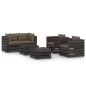 vidaXL Set Salotto da Giardino 6pz con Cuscini Legno Impregnato Grigio vidaXL Set Salotto da Giardino 6pz con Cuscini Legno Impregnato Grigio