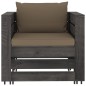 vidaXL Set Salotto da Giardino 6pz con Cuscini Legno Impregnato Grigio vidaXL Set Salotto da Giardino 6pz con Cuscini Legno Impregnato Grigio