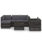 vidaXL Set Salotto da Giardino 6pz con Cuscini Legno Impregnato Grigio