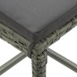 vidaXL Set Bar da Giardino 3 pz con Cuscini Grigio vidaXL Set Bar da Giardino 3 pz con Cuscini Grigio