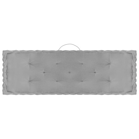 vidaXL Cuscini per Pallet e Pavimento 4 pz Grigi n Cotone 