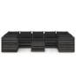 vidaXL Set Salotto Giardino con Cuscini 10 pz Legno Impregnato Grigio vidaXL Set Salotto Giardino con Cuscini 10 pz Legno Impregnato Grigio