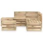 vidaXL Set Salotto da Giardino 6 pz in Legno di Pino Impregnato Verde vidaXL Set Salotto da Giardino 6 pz in Legno di Pino Impregnato Verde