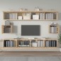 Set di Mobili Porta TV 6 pz Rovere Sonoma in Legno Multistrato Set di Mobili Porta TV 6 pz Rovere Sonoma in Legno Multistrato