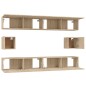 Set di Mobili Porta TV 6 pz Rovere Sonoma in Legno Multistrato Set di Mobili Porta TV 6 pz Rovere Sonoma in Legno Multistrato