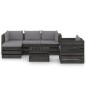 vidaXL Set Salotto da Giardino 6pz con Cuscini Legno Impregnato Grigio vidaXL Set Salotto da Giardino 6pz con Cuscini Legno Impregnato Grigio