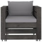 vidaXL Set Salotto da Giardino 6pz con Cuscini Legno Impregnato Grigio vidaXL Set Salotto da Giardino 6pz con Cuscini Legno Impregnato Grigio