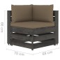 vidaXL Divano da Giardino 2 Posti con Cuscini Legno Impregnato Grigio