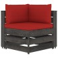 vidaXL Divano da Giardino 4 Posti con Cuscini Legno Impregnato Grigio