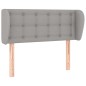 Testiera ad Orecchio Grigio Chiaro 93x23x78/88 cm in Tessuto Testiera ad Orecchio Grigio Chiaro 93x23x78/88 cm in Tessuto