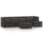 vidaXL Set Salotto da Giardino 6 pz in Legno di Pino Impregnato Grigio vidaXL Set Salotto da Giardino 6 pz in Legno di Pino Impregnato Grigio