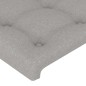 Testiera ad Orecchio Grigio Chiaro 93x23x78/88 cm in Tessuto Testiera ad Orecchio Grigio Chiaro 93x23x78/88 cm in Tessuto