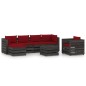 vidaXL Set Salotto da Giardino 7pz con Cuscini Legno Impregnato Grigio vidaXL Set Salotto da Giardino 7pz con Cuscini Legno Impregnato Grigio