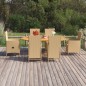 vidaXL Set Mobili da Pranzo per Giardino 7 pz in Polyrattan Beige vidaXL Set Mobili da Pranzo per Giardino 7 pz in Polyrattan Beige