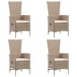 vidaXL Set Mobili da Pranzo per Giardino 7 pz in Polyrattan Beige vidaXL Set Mobili da Pranzo per Giardino 7 pz in Polyrattan Beige