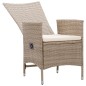 vidaXL Set Mobili da Pranzo per Giardino 7 pz in Polyrattan Beige vidaXL Set Mobili da Pranzo per Giardino 7 pz in Polyrattan Beige