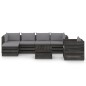 vidaXL Set Salotto da Giardino 7pz con Cuscini Legno Impregnato Grigio vidaXL Set Salotto da Giardino 7pz con Cuscini Legno Impregnato Grigio