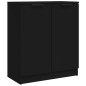 Credenze 2 pz Nere 60x30x70 cm in Legno Multistrato Credenze 2 pz Nere 60x30x70 cm in Legno Multistrato
