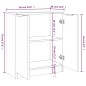 Credenze 2 pz Nere 60x30x70 cm in Legno Multistrato Credenze 2 pz Nere 60x30x70 cm in Legno Multistrato