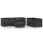 vidaXL Set Salotto da Giardino 6 pz in Legno di Pino Impregnato Grigio vidaXL Set Salotto da Giardino 6 pz in Legno di Pino Impregnato Grigio