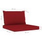 vidaXL Set Salotto da Giardino 5 pz con Cuscini Rosso Vino vidaXL Set Salotto da Giardino 5 pz con Cuscini Rosso Vino
