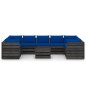 vidaXL Set Salotto Giardino con Cuscini 10 pz Legno Impregnato Grigio vidaXL Set Salotto Giardino con Cuscini 10 pz Legno Impregnato Grigio