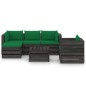 vidaXL Set Salotto da Giardino 6pz con Cuscini Legno Impregnato Grigio