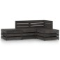 vidaXL Set Salotto da Giardino 4 pz in Legno di Pino Impregnato Grigio vidaXL Set Salotto da Giardino 4 pz in Legno di Pino Impregnato Grigio