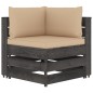 vidaXL Divano da Giardino 2 Posti con Cuscini Legno Impregnato Grigio