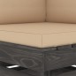 vidaXL Divano da Giardino 2 Posti con Cuscini Legno Impregnato Grigio