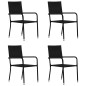 vidaXL Set Mobili da Pranzo per Giardino 5 pz Nero vidaXL Set Mobili da Pranzo per Giardino 5 pz Nero