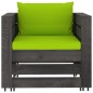 vidaXL Set Salotto da Giardino con Cuscini 7pz Legno Impregnato Grigio
