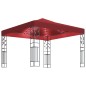 vidaXL Gazebo con Stringa di Luci LED 3x3 m Rosso Vino vidaXL Gazebo con Stringa di Luci LED 3x3 m Rosso Vino