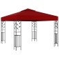 vidaXL Gazebo con Stringa di Luci LED 3x3 m Rosso Vino vidaXL Gazebo con Stringa di Luci LED 3x3 m Rosso Vino