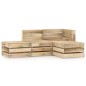 vidaXL Set Salotto da Giardino 4 pz in Legno di Pino Impregnato Verde vidaXL Set Salotto da Giardino 4 pz in Legno di Pino Impregnato Verde