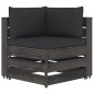 vidaXL Set Salotto da Giardino 5pz con Cuscini Legno Impregnato Grigio