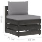 vidaXL Set Salotto da Giardino 4pz con Cuscini Legno Impregnato Grigio vidaXL Set Salotto da Giardino 4pz con Cuscini Legno Impregnato Grigio