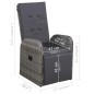 vidaXL Set Mobili da Pranzo per Giardino 5 pz Grigio vidaXL Set Mobili da Pranzo per Giardino 5 pz Grigio