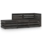 vidaXL Set Salotto da Giardino 3 pz in Legno di Pino Impregnato Grigio vidaXL Set Salotto da Giardino 3 pz in Legno di Pino Impregnato Grigio