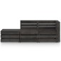 vidaXL Set Salotto da Giardino 3 pz in Legno di Pino Impregnato Grigio vidaXL Set Salotto da Giardino 3 pz in Legno di Pino Impregnato Grigio
