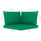 vidaXL Set Divani da Giardino 9 pz con Cuscini Verdi vidaXL Set Divani da Giardino 9 pz con Cuscini Verdi