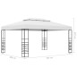 vidaXL Gazebo con Stringa di Luci LED 4x3x2,7 m Bianco vidaXL Gazebo con Stringa di Luci LED 4x3x2,7 m Bianco