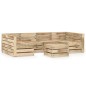 vidaXL Set Salotto da Giardino 7 pz in Legno di Pino Impregnato Verde vidaXL Set Salotto da Giardino 7 pz in Legno di Pino Impregnato Verde