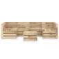 vidaXL Set Salotto da Giardino 7 pz in Legno di Pino Impregnato Verde vidaXL Set Salotto da Giardino 7 pz in Legno di Pino Impregnato Verde