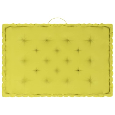 vidaXL Cuscini per Pallet e Pavimento 5 pz Verde Mela in Cotone