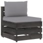 vidaXL Set Salotto da Giardino 5pz con Cuscini Legno Impregnato Grigio vidaXL Set Salotto da Giardino 5pz con Cuscini Legno Impregnato Grigio