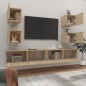 Set di Mobili Porta TV 6 pz Rovere Sonoma in Legno Multistrato Set di Mobili Porta TV 6 pz Rovere Sonoma in Legno Multistrato